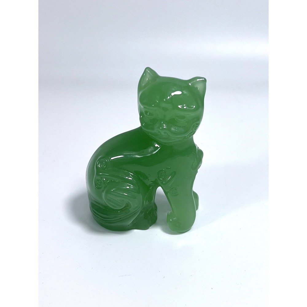Franklin Mint Curio Cabinet Cat Collection "Ch'ing Dynasty" 1986 Vintage Jade